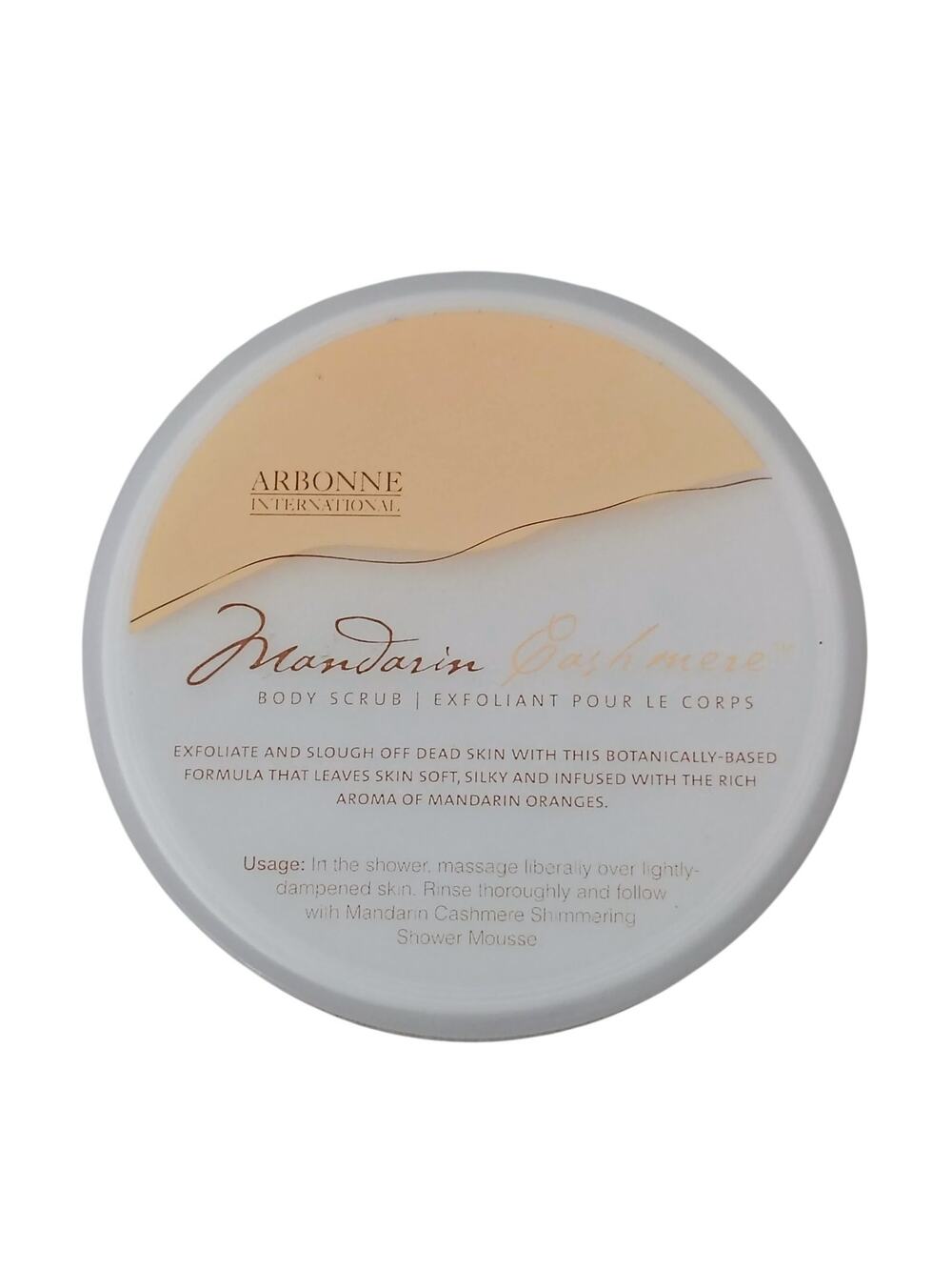 Arbonne Mandarin Orange Cashmere Body Scrub Exfoliating 2.3 oz. SEALED Skincare
